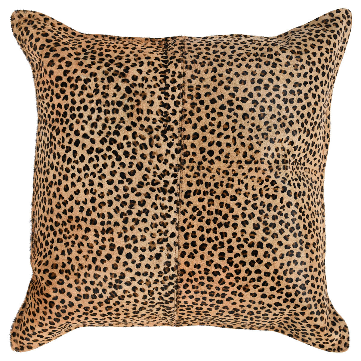 20" Camel Cowhide Down Blend Throw Pillow