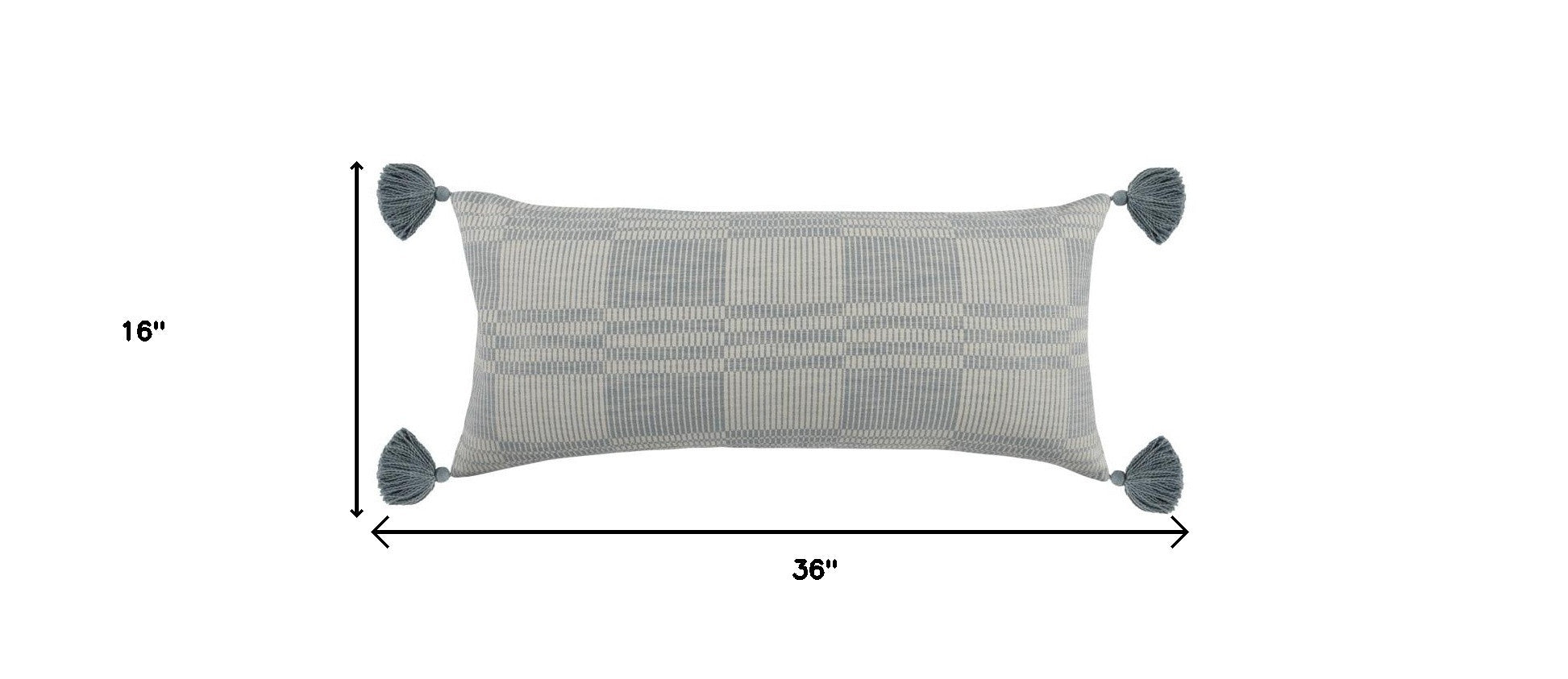 Blue Plaid Cotton Down Blend Throw Pillow