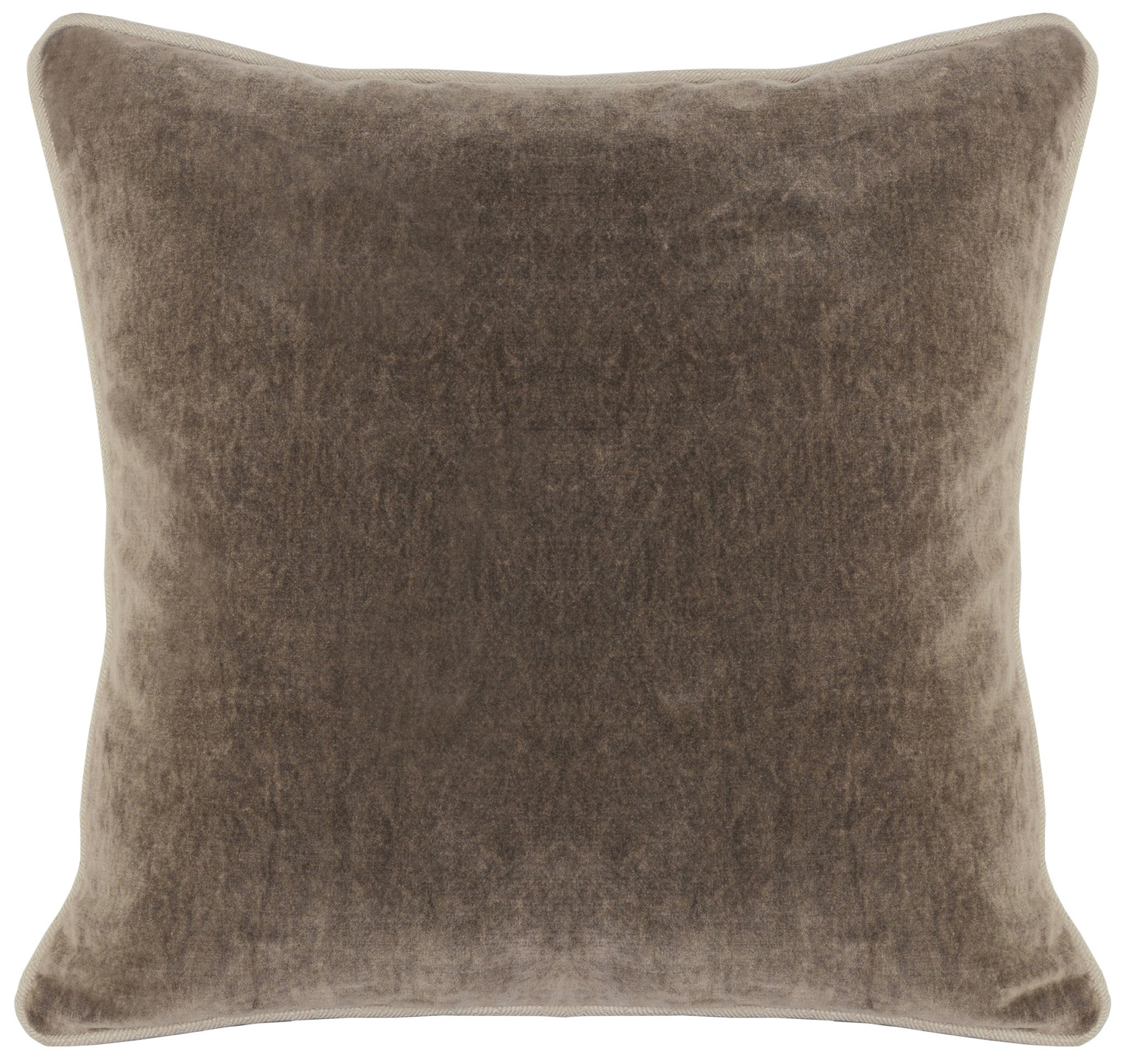 18" Brown Cotton Down Blend Throw Pillow