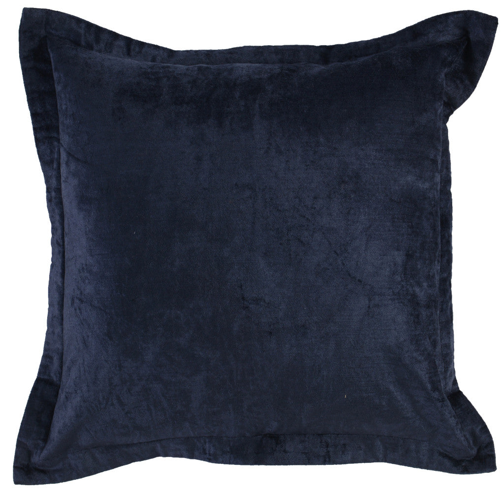 22" Blue Velvet Down Blend Throw Pillow