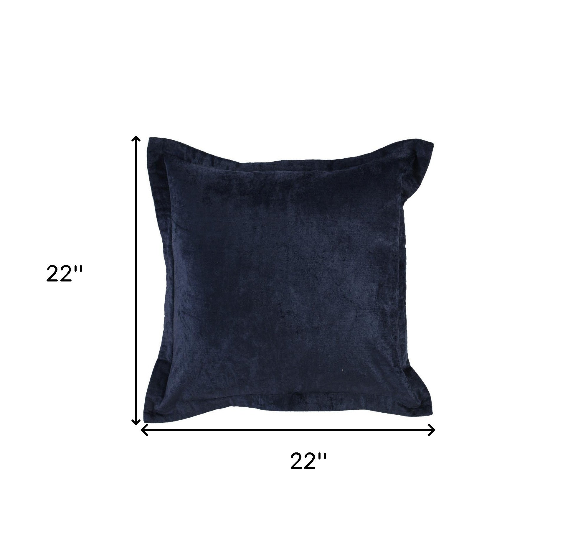 22" Blue Velvet Down Blend Throw Pillow