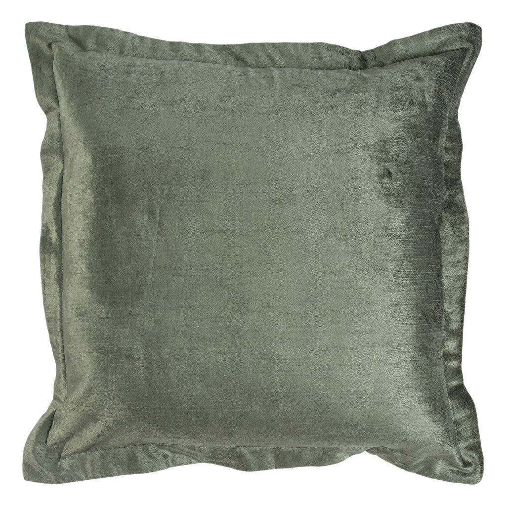 22" Green Rayon Down Blend Throw Pillow