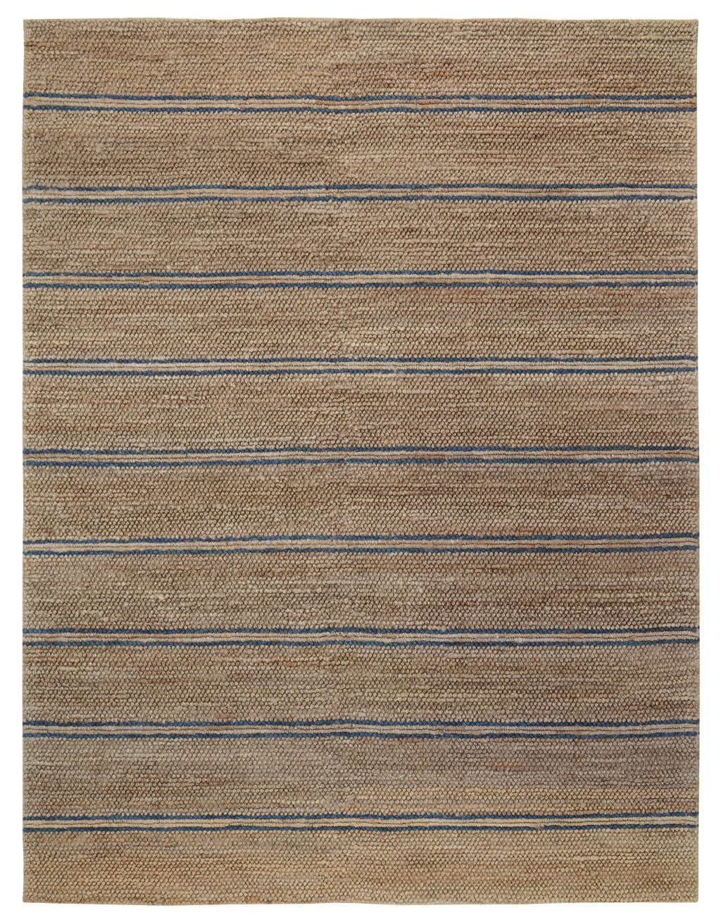 9' X 12' Gray Striped Hand Woven Area Rug