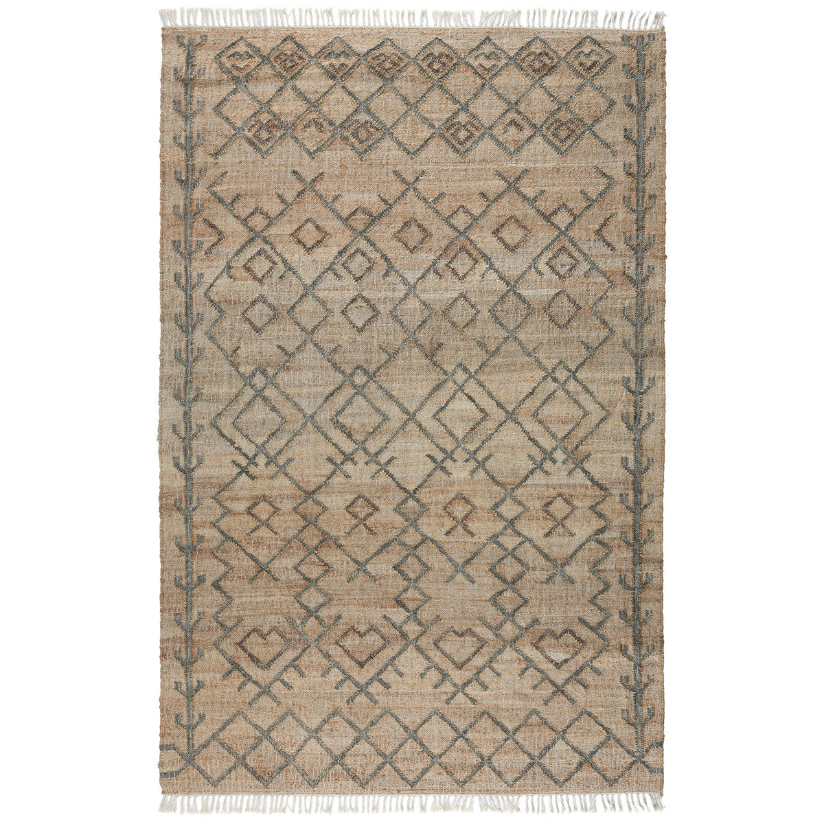 5' X 8' Gray Moroccan Hand Woven Area Rug