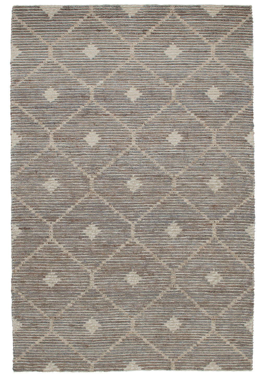 8' X 10' Gray Geometric Hand Woven Area Rug