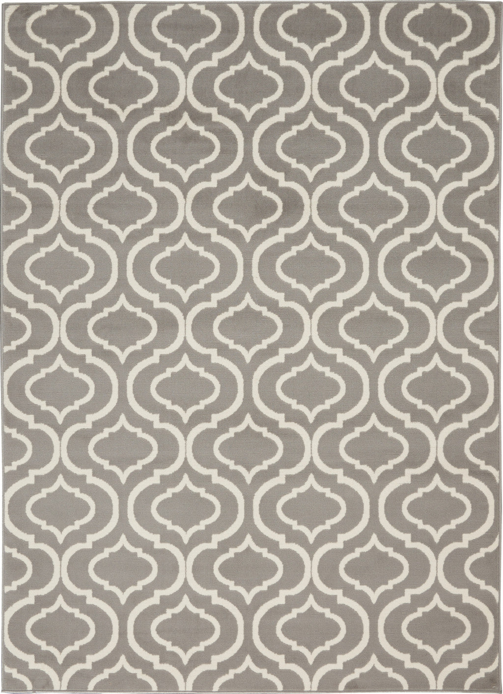 4' x 6' Gray Moroccan Power Loom Area Rug