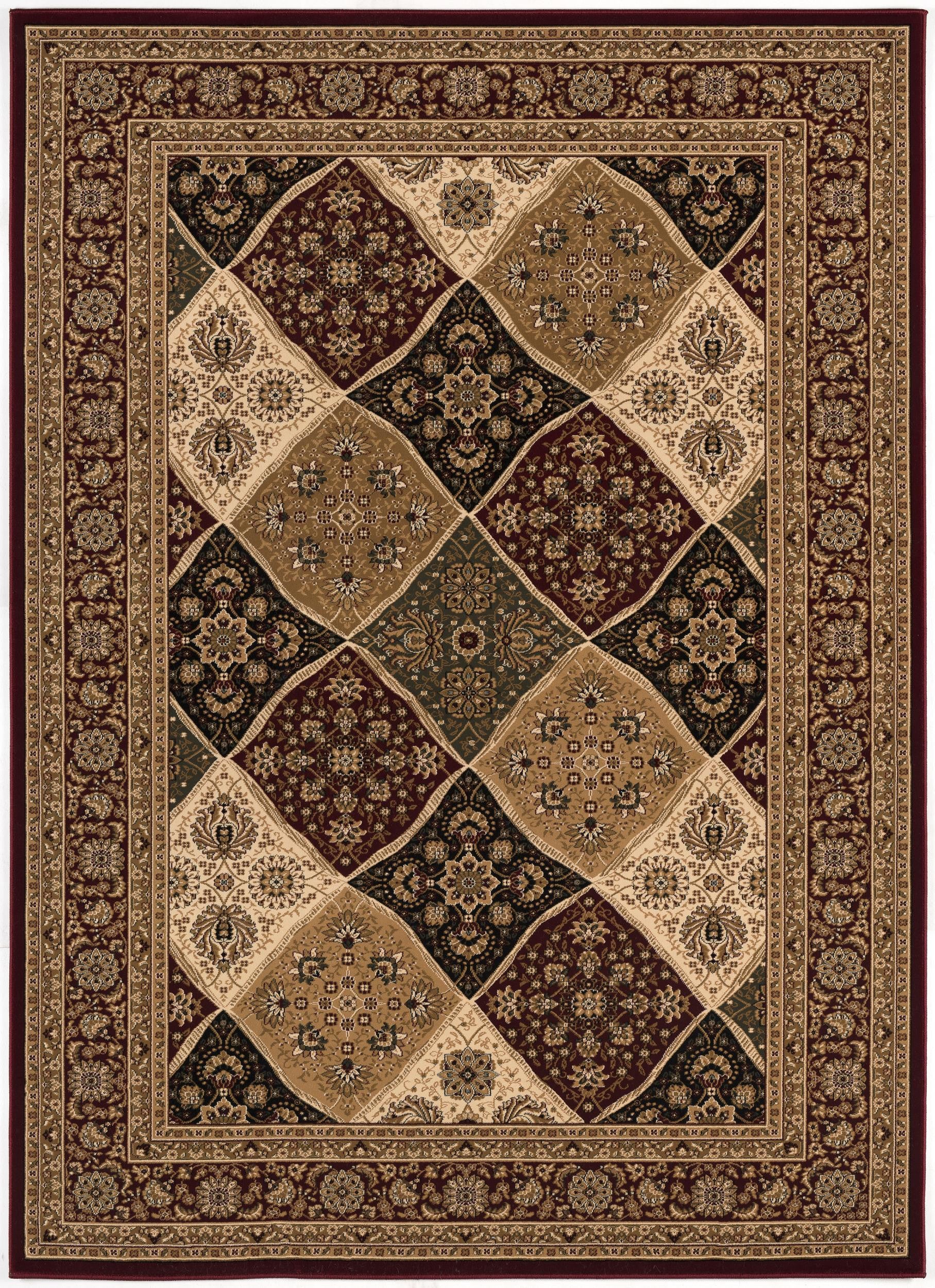 10' X 13' Red Oriental Washable Non Skid Area Rug