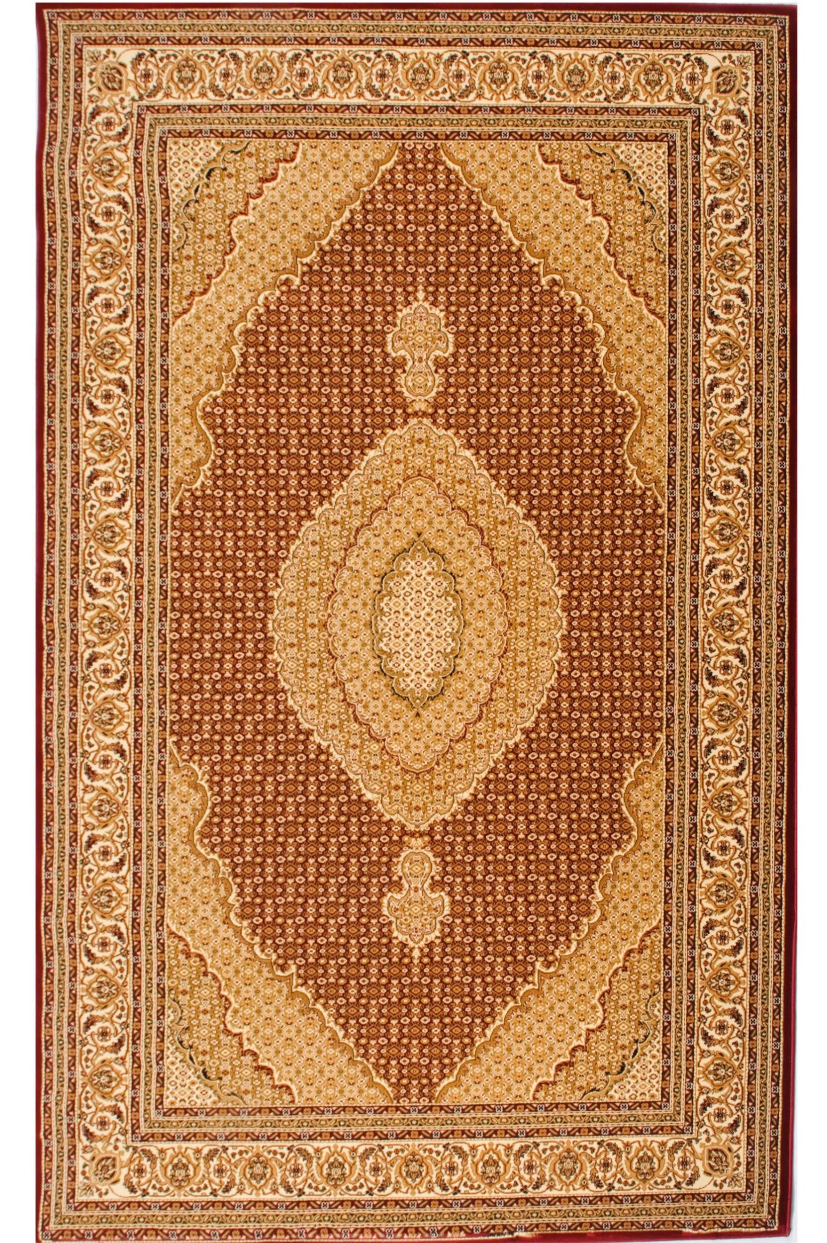 10' X 13' Red Oriental Washable Non Skid Area Rug