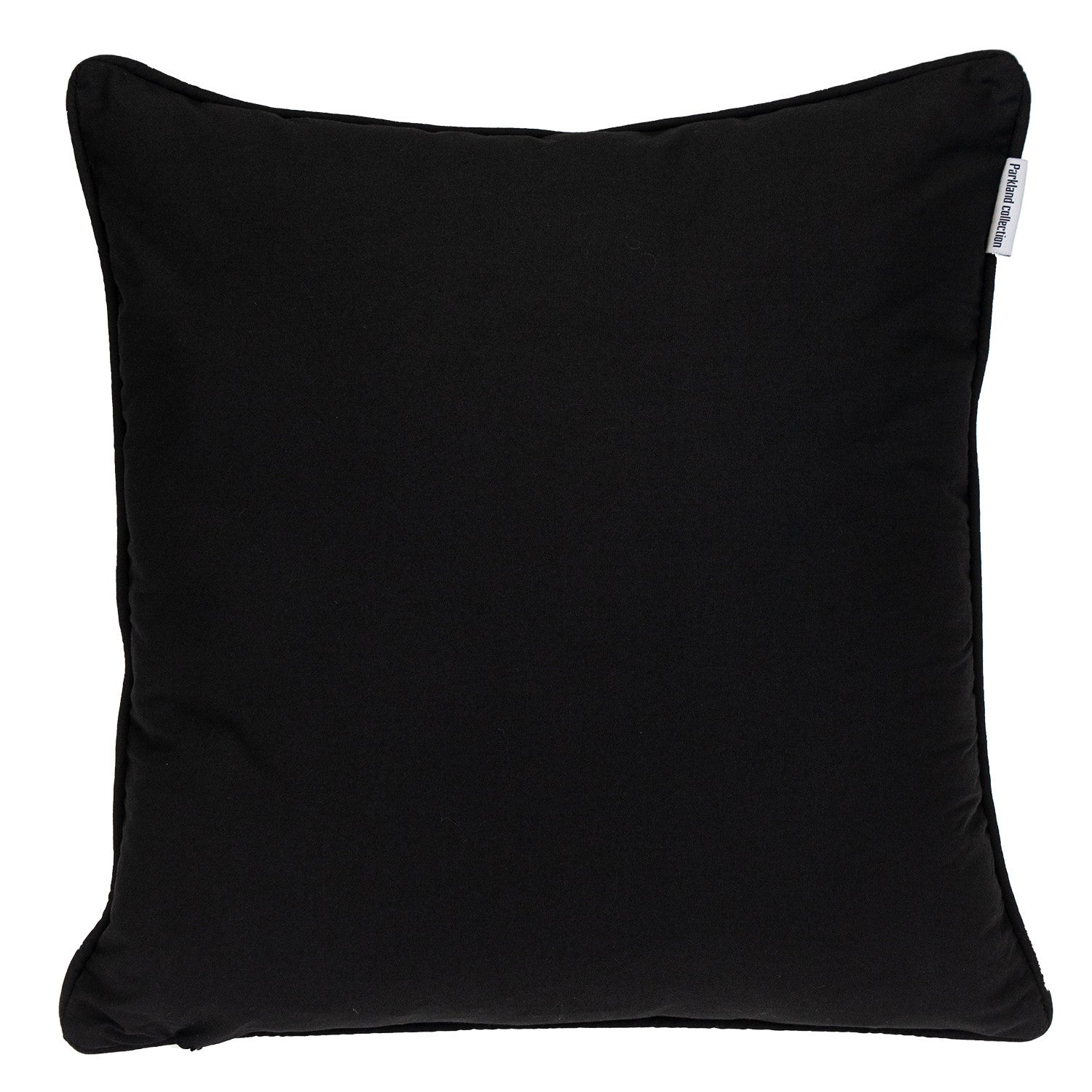 18" X 18" Black 100% Cotton Interlocking Zippered Pillow