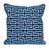 20" Blue Geometric Cotton Throw Pillow