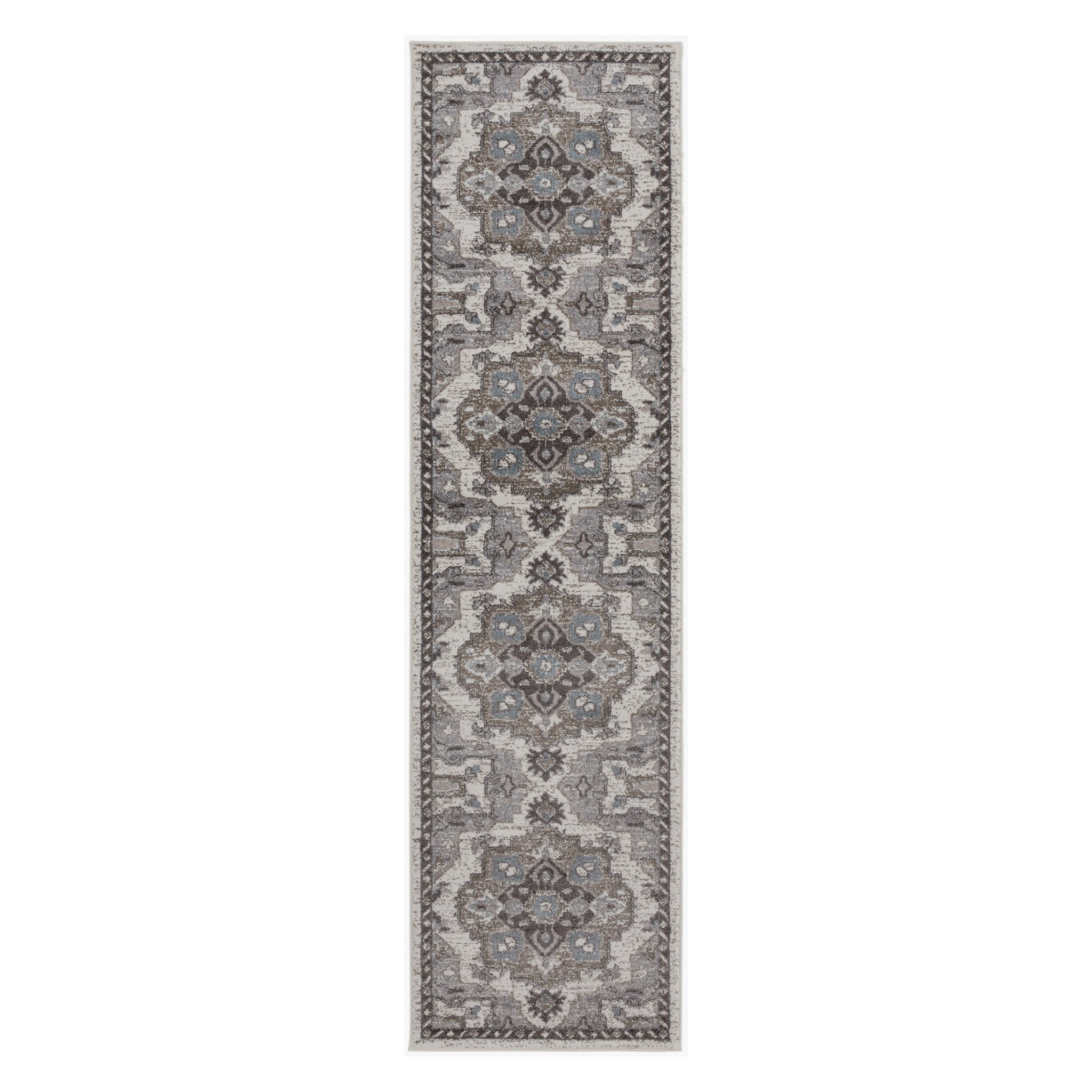 4' x 6' Taupe Medallion Power Loom Area Rug