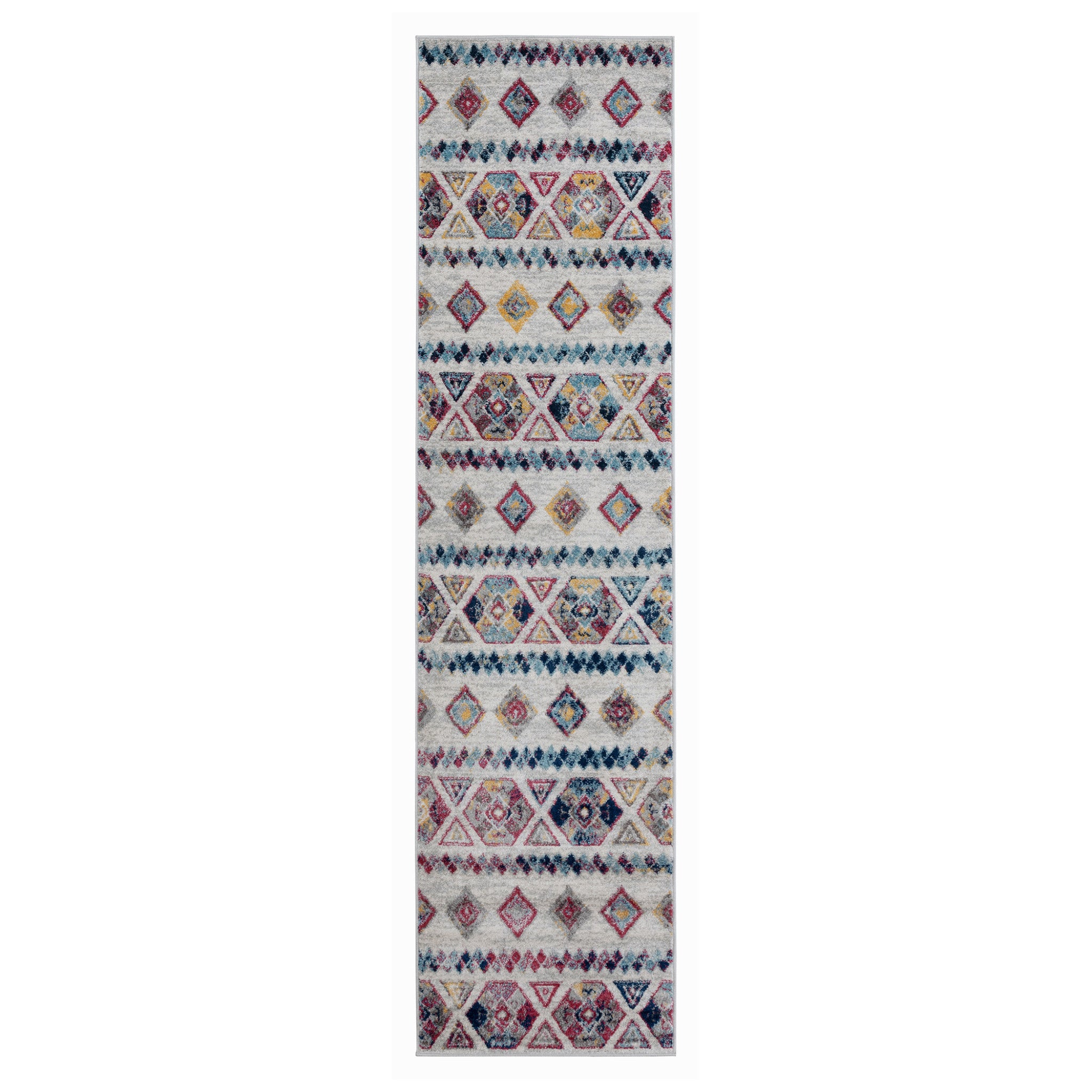 4' x 6' Ivory Geometric Power Loom Area Rug