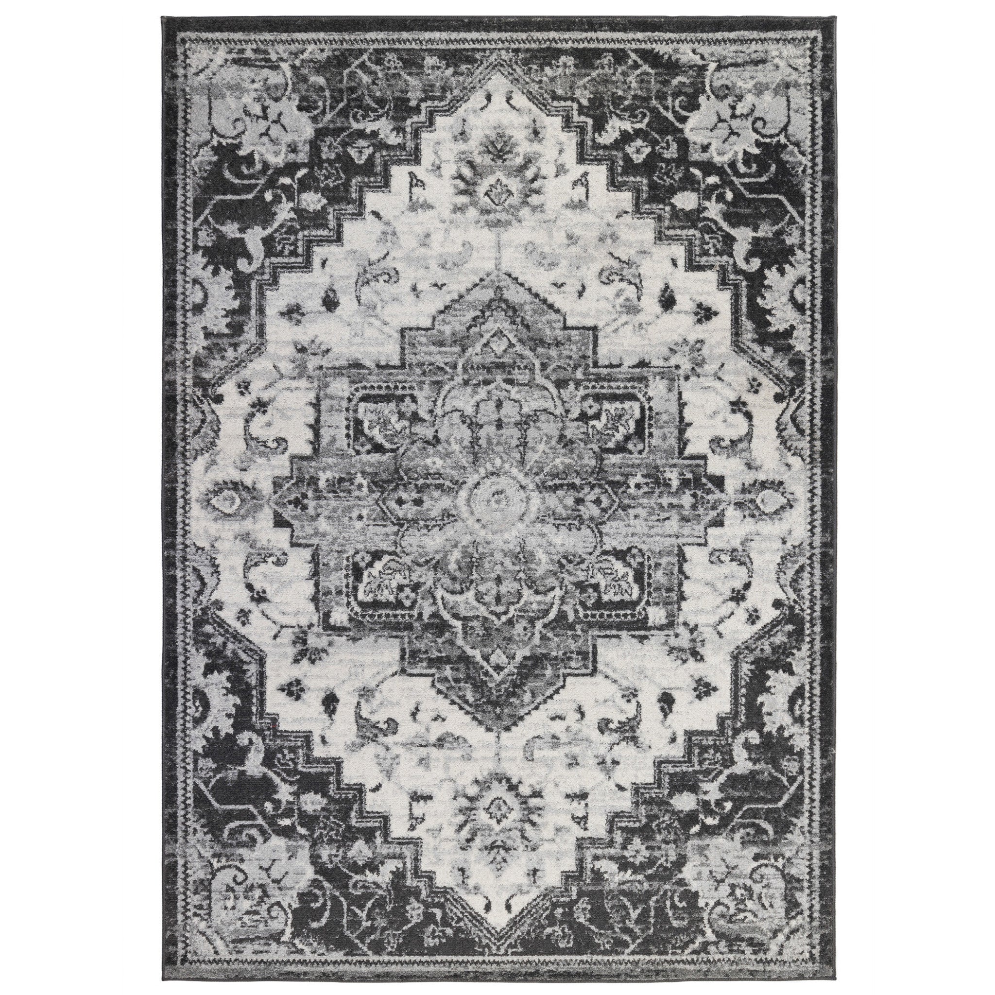 2' x 3' Ivory Medallion Power Loom Area Rug