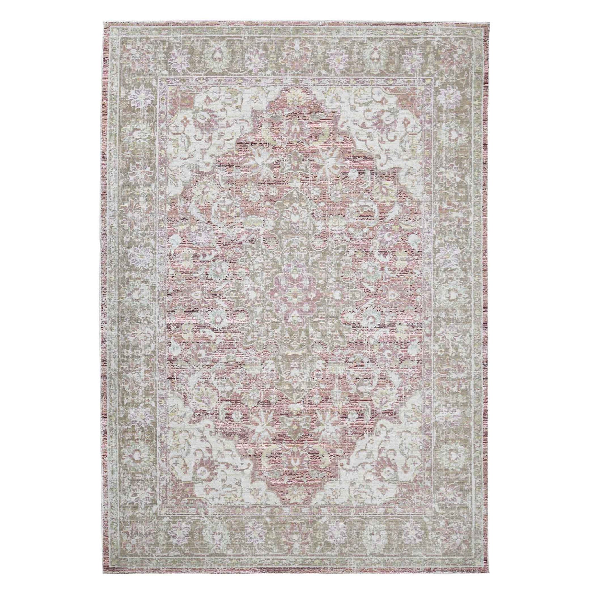 4' x 6' Coral Medallion Power Loom Area Rug