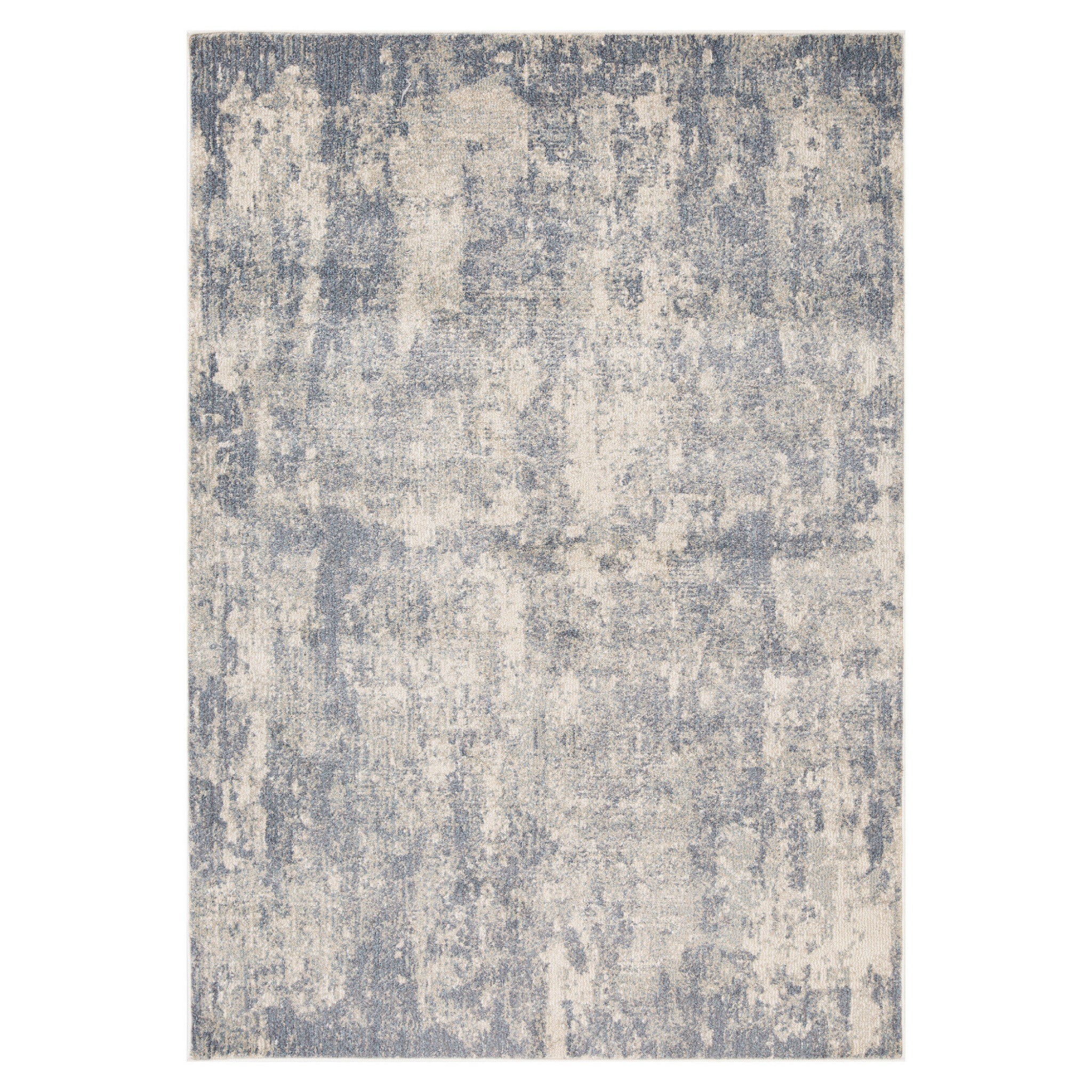 2' x 3' Light Gray Abstract Power Loom Area Rug