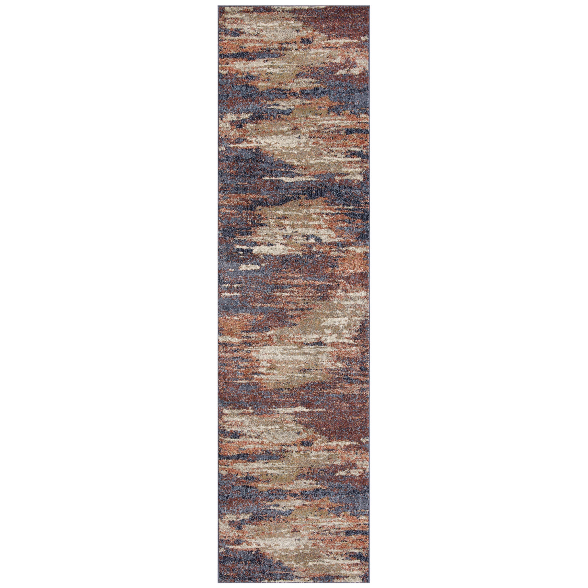 5' x 7' Beige Abstract Power Loom Area Rug