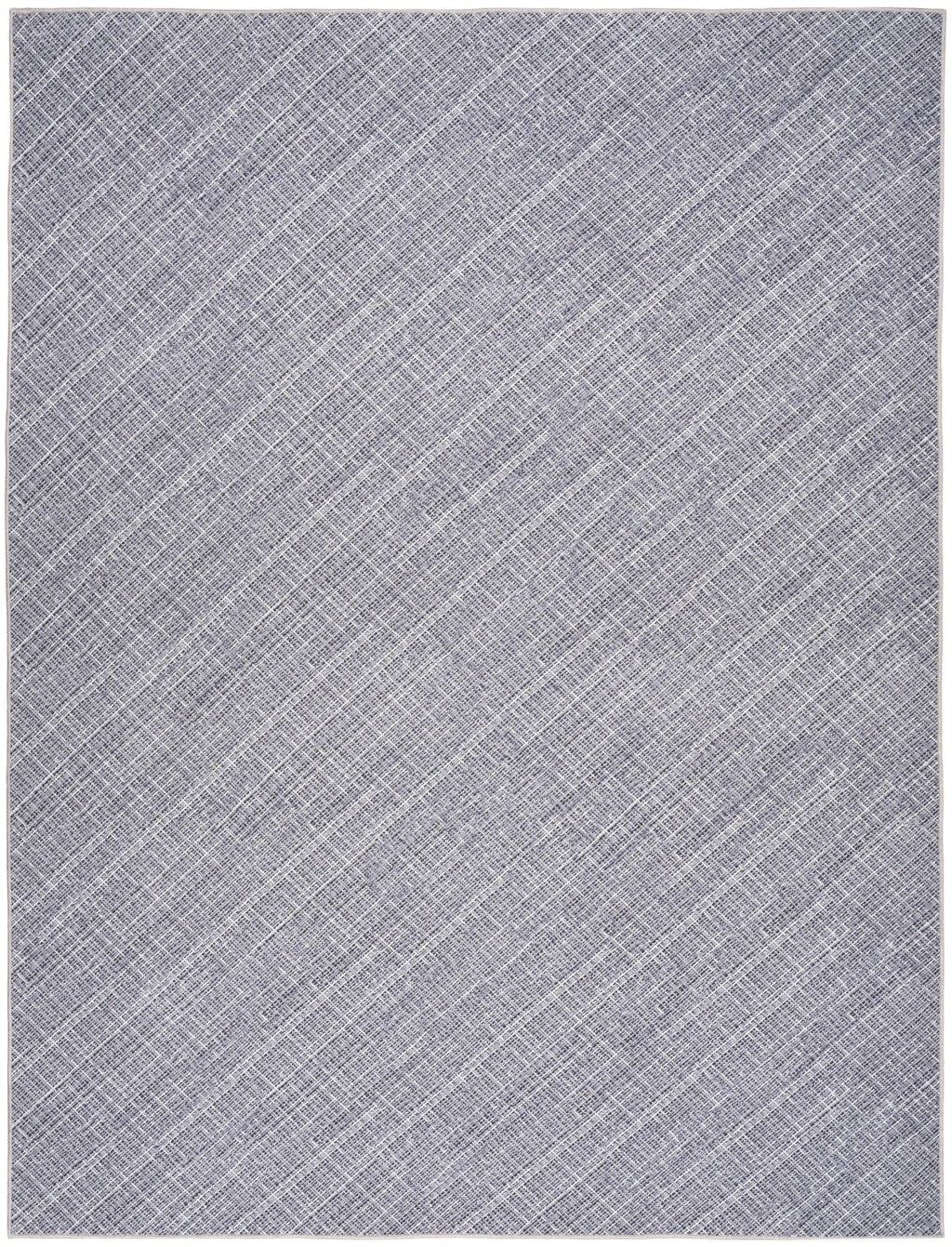 8' x 10' Gray and Ivory Abstract Power Loom Washable Non Skid Area Rug