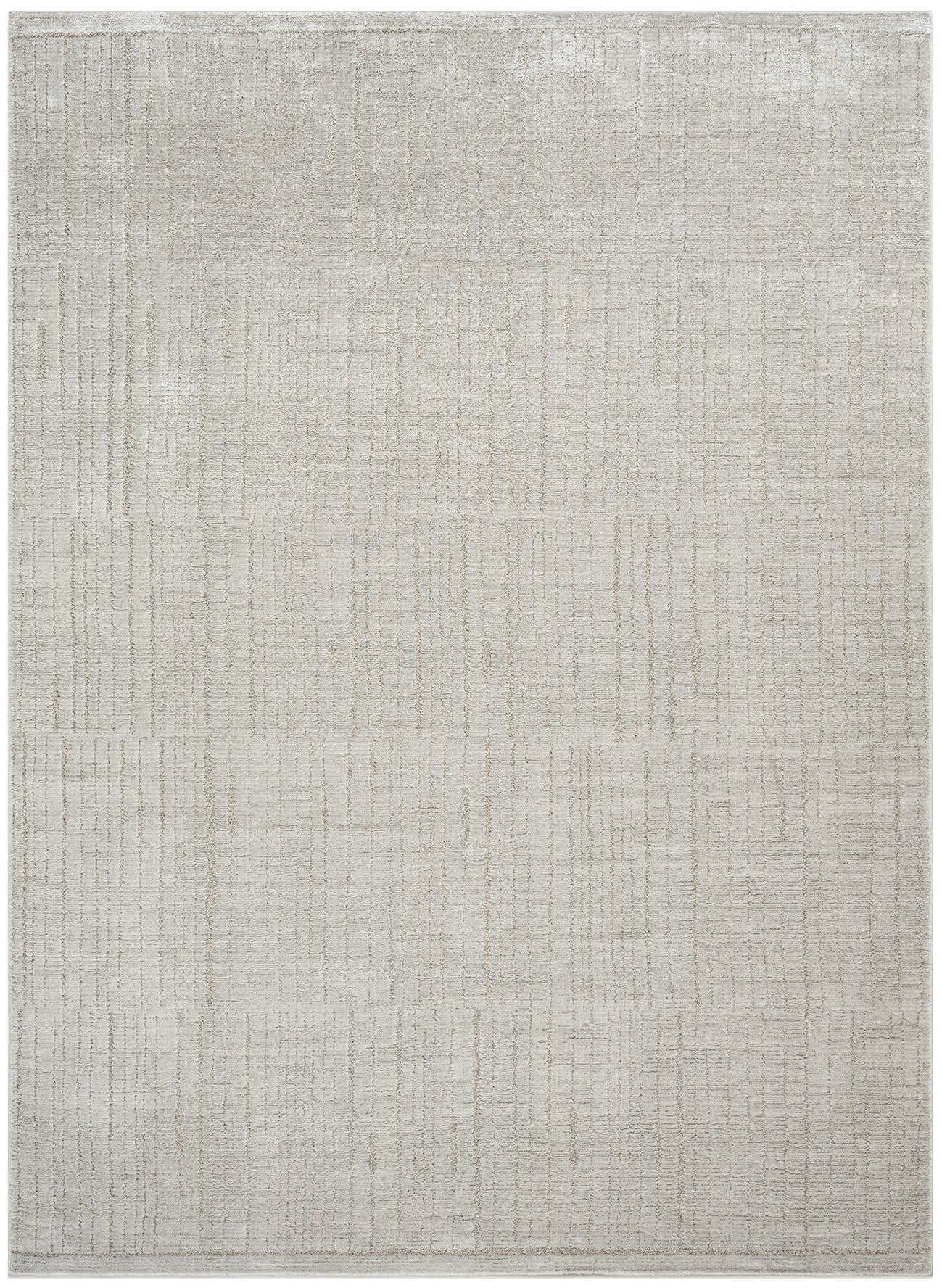 8' x 10' Gray and Ivory Abstract Power Loom Area Rug