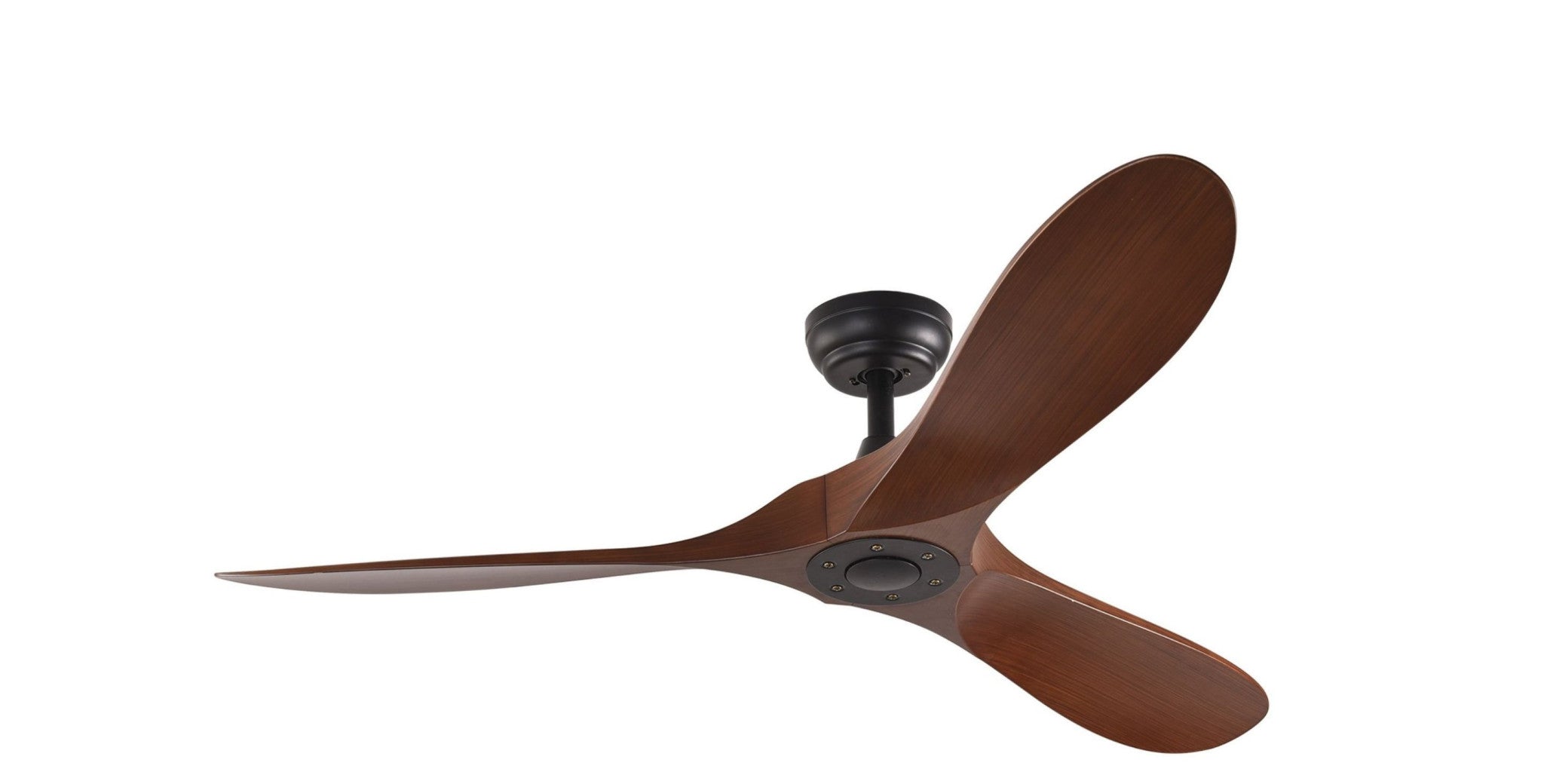 52" Black And Brown Propeller Three Blade Remote Control Integrated Light Ceiling Fan