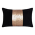 16" X 24" Black Striped Polyester Zippered Pillow With Beads