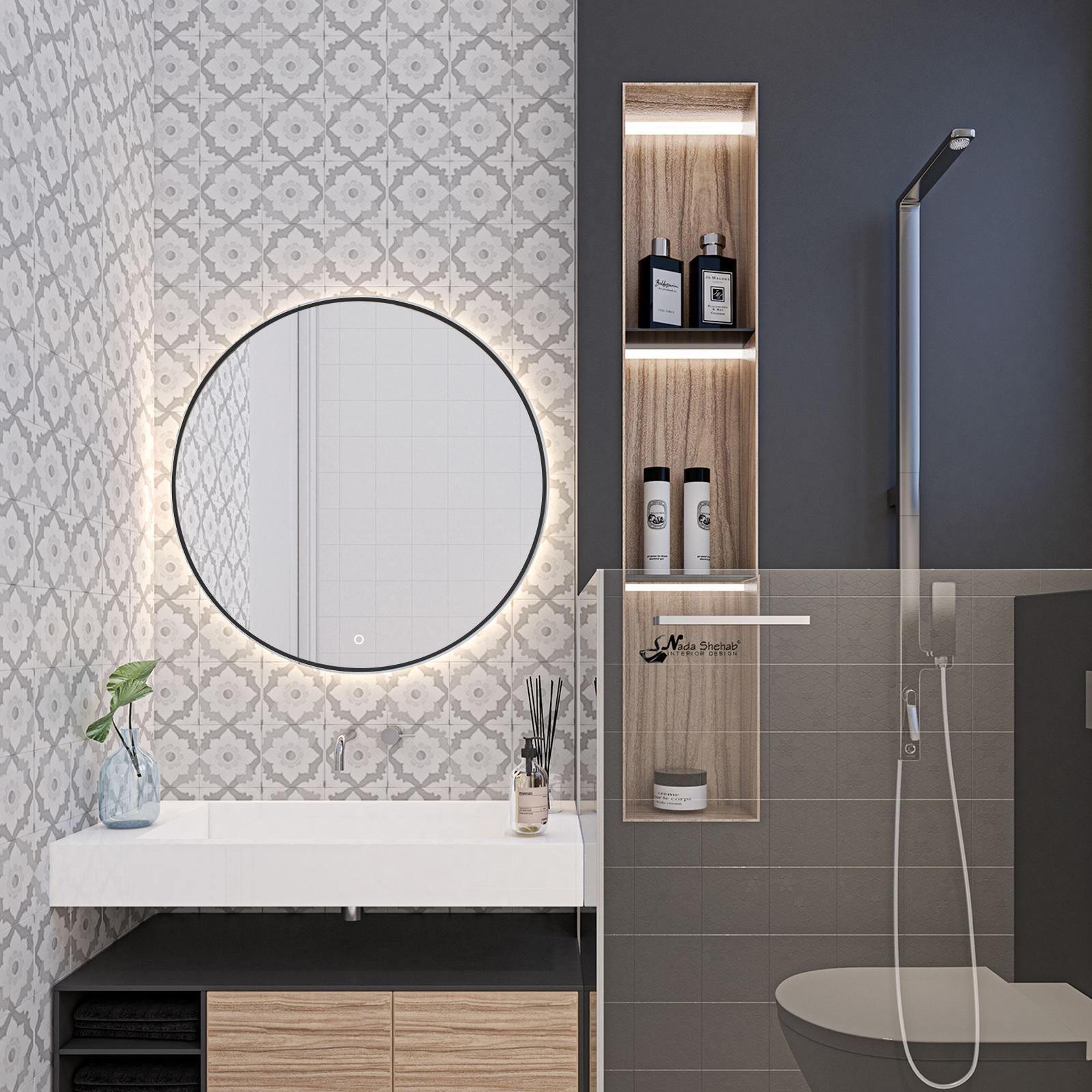 32" Beveled Frameless Lighted Bathroom / Vanity Mirror