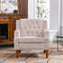 Footstool chair sets with vintage brass studs, button tufted upholstered armchairs, and comfortable reading chairs make a variety of environments