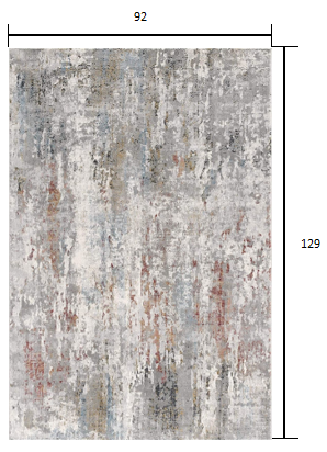 4’ X 6’ Gray Abstract Pattern Area Rug