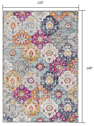 2' X 6' Rust Floral Dhurrie Area Rug