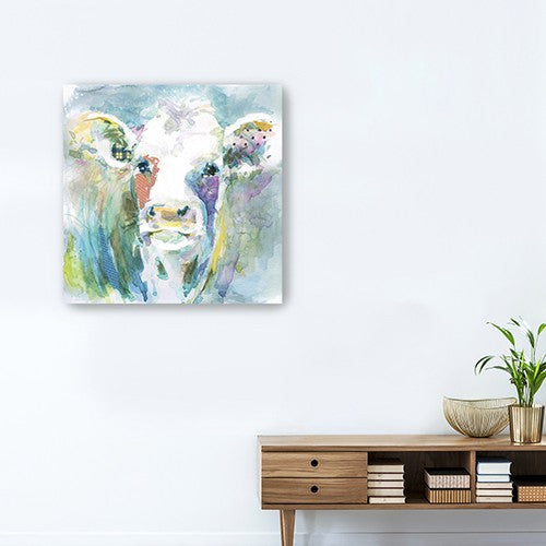 Watercolor Cow Unframed Print Wall Art