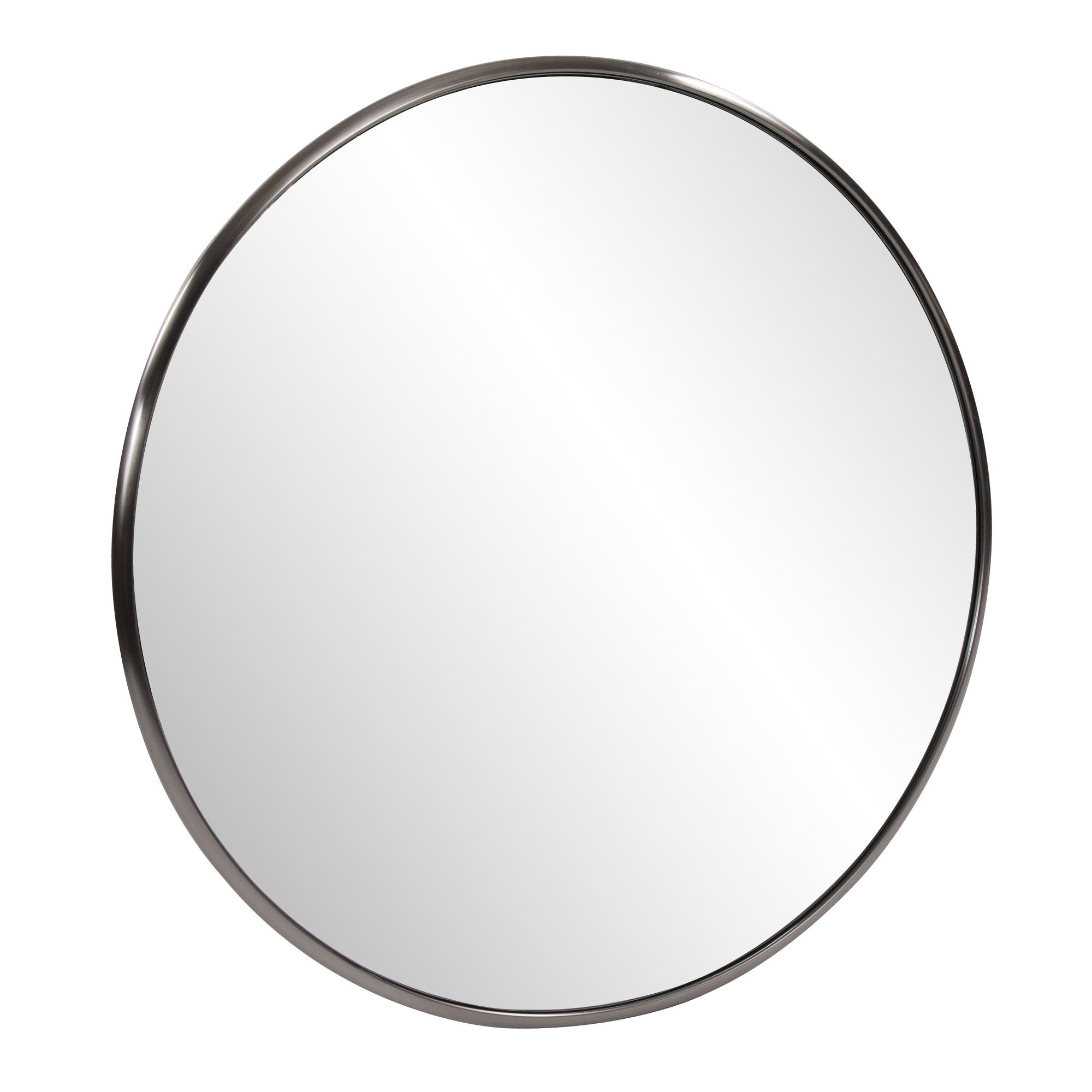 32" Brushed Titanium Round Wall Mirror