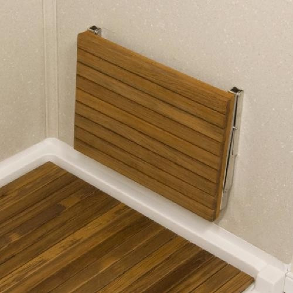 17" Grand Resort Wall Mount Teak Shower Bench