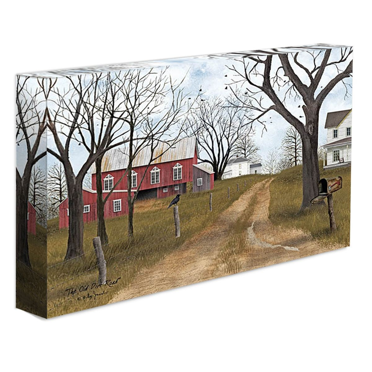 The Old Dirt Road Wrapped Canvas Print Wall Art