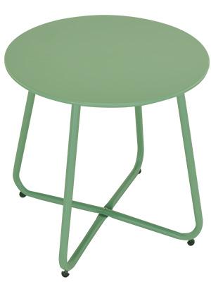 Mydepot SR Steel Patio Side Table, Weather Resistant Outdoor Round End Table