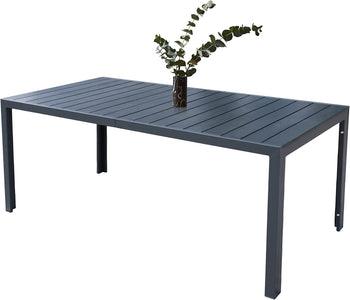 71" Aluminum Frame Outdoor Dining Table Patio Rectangular Tea Table w/ PS Finish Tabletop