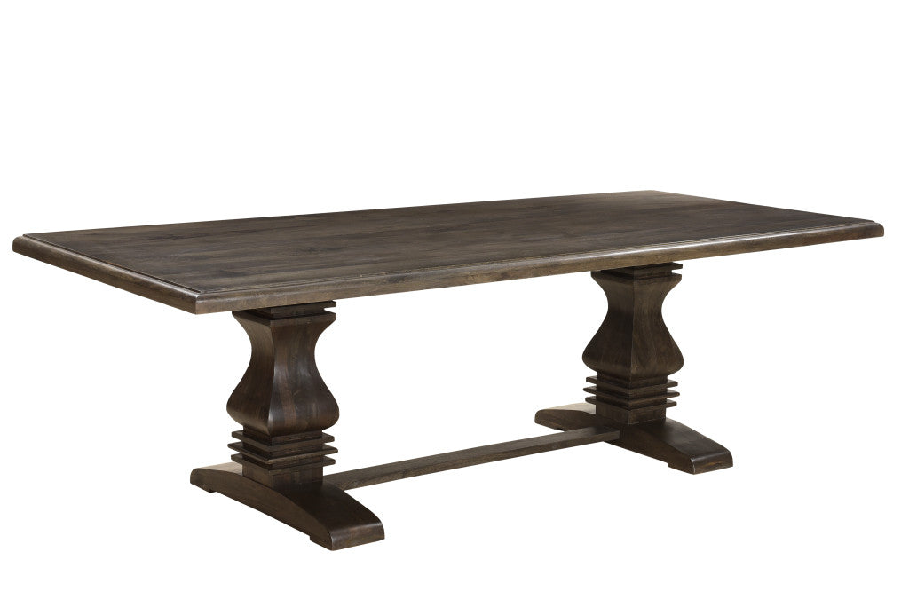 96" Dark Brown Solid Wood Dining Table