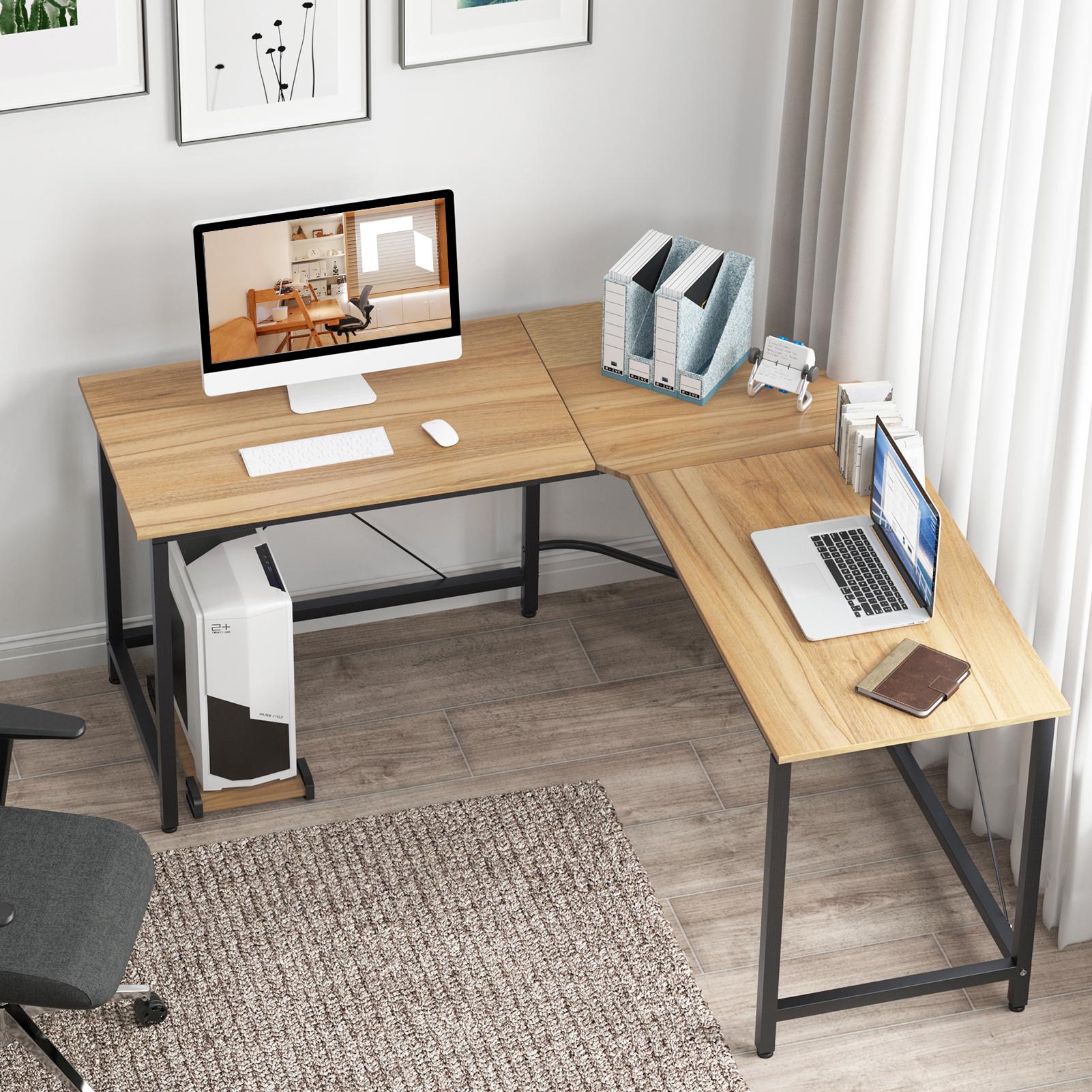 Large L Shaped Computer Corner Desk for Home Office, Sturdy Writing Desk Writing Workstation