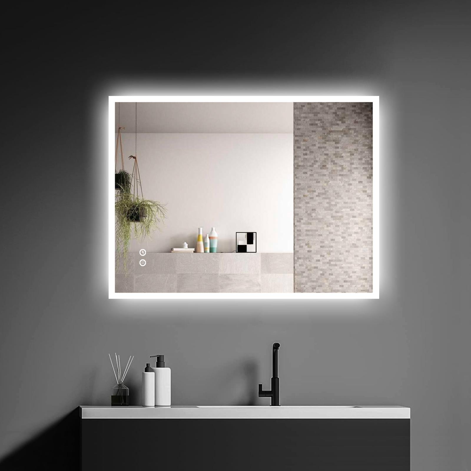 Beveled Frameless Lighted Bathroom / Vanity Mirror